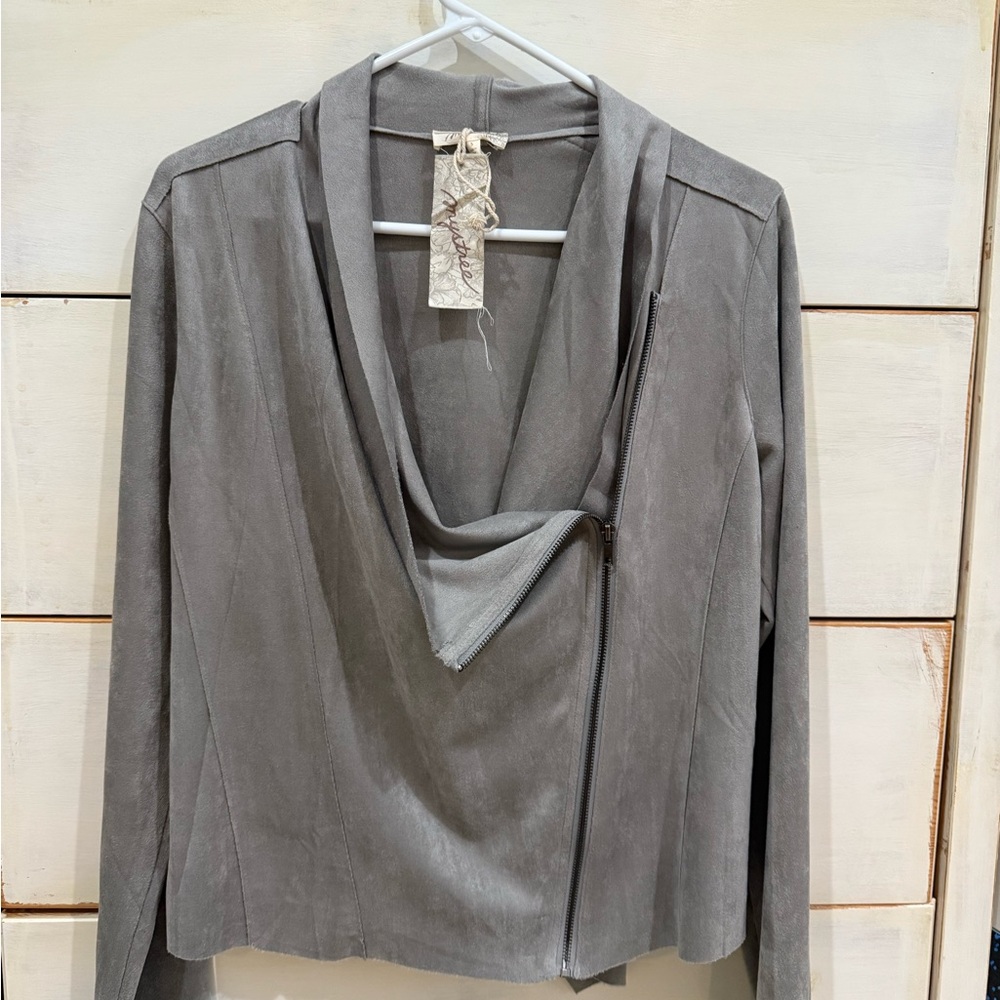 Gray Draped Jacket
